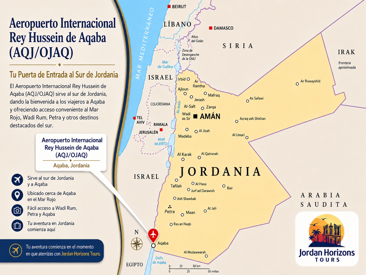 Tours privados por Jordania desde el Aeropuerto de Aqaba