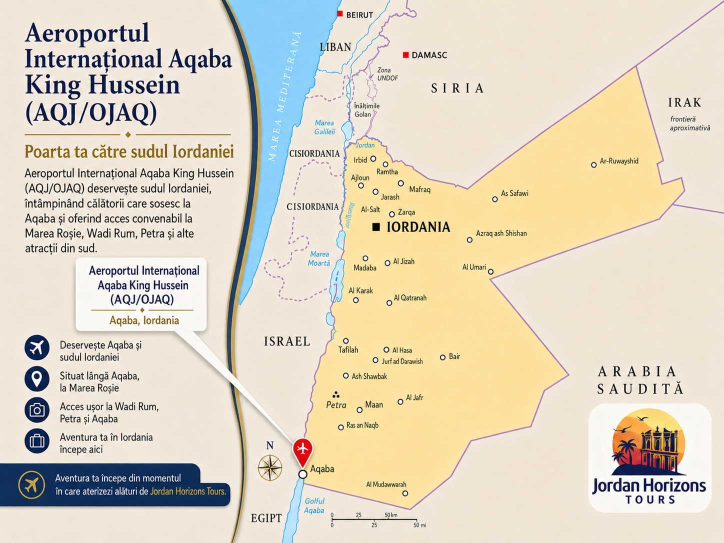Tururi private în Iordania de la Aeroportul Aqaba