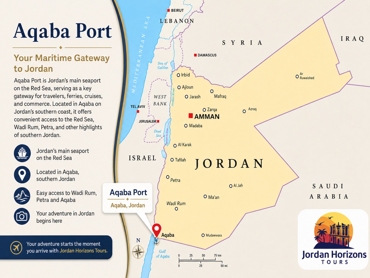 Aqaba Port Shore Excursions - Private Jordan tours and trips from Aqaba Port