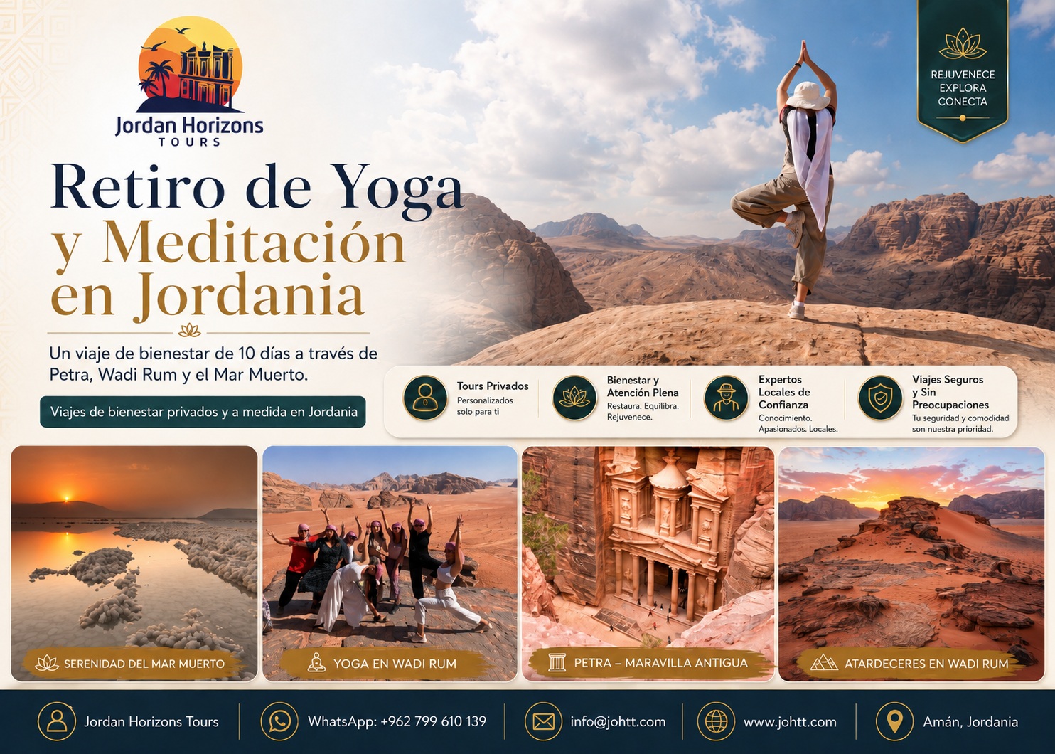 Tours de yoga en Jordania | Retiros, meditación y bienestar