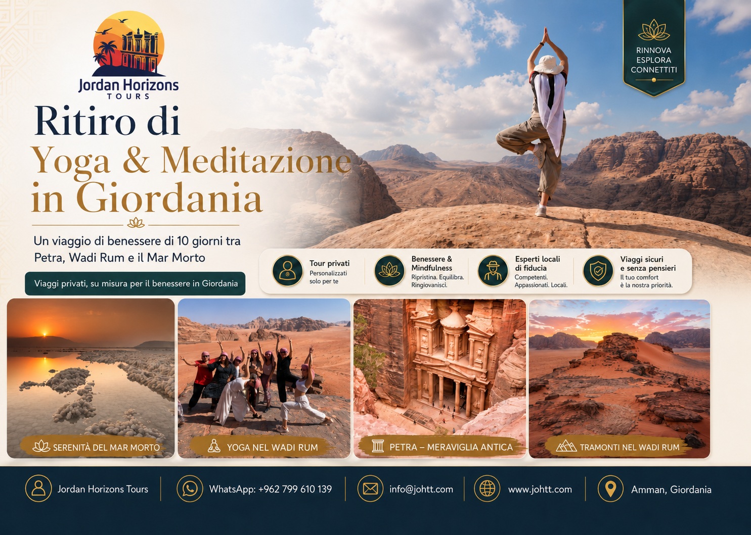 Tour di yoga in Giordania | Ritiri, meditazione e benessere